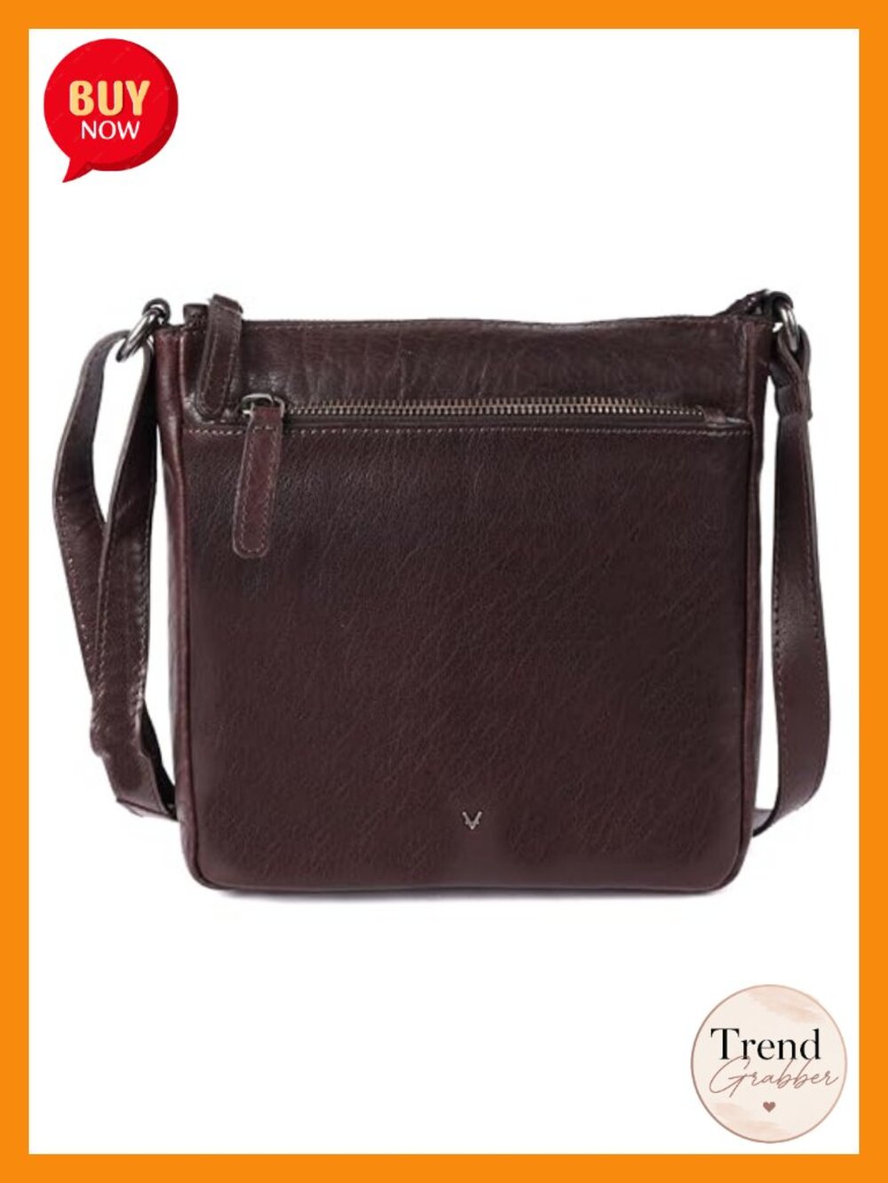 Genuine Leather Crossbody Sling Bag for Women with YKK Zipper